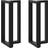 vidaXL T-Shaped Black Table Leg 91cm 2pcs