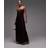 Topshop Satin Bandeau Midi Dress - Chocolate