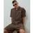 River Island Regular Fit Plisse Revere Shirt - Brown