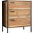 LPD Furniture Hoxton Distressed Oak Effect Chest of Drawer 64x80cm