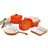 Robert Dyas Orange Cookware Set with lid 4 Parts