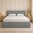 Home Discount Vanita Upholstered Ottoman Bed Frame Linen Fabric Storage - Light Grey - King 161x216cm