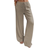 Shein Flirla Women's Casual Versatile Solid Color Wide Leg Pants