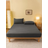 Shein 1pc Solid Fitted Soft Protector Seasons Dustproof NonSlip Bed Sheet Grey (132x71cm)
