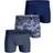 Björn Borg Cotton Stretch Boxer 3-pack - Navy Blue/Gray Blue/Print
