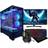Asc Technology Gaming PC Bundle Intel Core i7 RTX 3050 6GB Graphics 16GB RAM 256GB SSD + 1TB HDD WiFi Windows 11 500W 80+ PSU Black 9 Fan RGB Case 22” Monitor