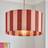 Dunelm Beatrice Stripe Shallow Orange Umber & Pink Shade ∅ 45cm