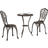 vidaXL 3-Piece Garden Bronze Cast Aluminum Bistro Set, 1 Table incl. 2 Chairs