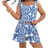 Shein Tween Girl Retro Print Sleeveless Crop Top And Straight Shorts Set - Holiday