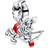 Pandora Disney Mickey Mouse Cupid Charm - Silver/Red