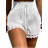 Shein Swim Vcay Summer Clothes 3-Piece Women Beach Vacation Outfits: Lace Trim Tie Waist Cover Up, Swimsuit Top, Shorts