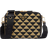 Prada Symbole Embroidered Fabric Bag - Black/Beige
