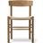 Fredericia Furniture J39 Mogensen Clear Oiled Oak / Natural Paper Cord Köksstol 77cm