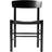 Fredericia Furniture J39 Mogensen Black lacquered Oak / Black Cord Seat Köksstol 78cm
