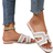 Shein Women's Plus Size Square Toe Flat Sandals, New Versatile Stylish Goddess Vibe Slip-On Slippers, Beach Summer Flip-Flops