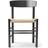 Fredericia Furniture J39 Mogensen Black Lacquered Beech/Natural Wicker Köksstol 77cm