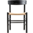 Fredericia Furniture J39 Mogensen Black Lacquered Oak/Natural Paper Cord Köksstol 77cm