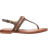 Michael Kors Mandy Signature Logo T-Strap Sandal - Brown/Luggage