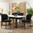Flieks 5 Piece Black/White Dining Set 80x140cm 5pcs