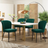 Flieks 5 Piece Green/Gold Dining Set 80x140cm 5pcs