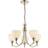 Endon Alton Satin Chrome/Matt Opal Pendant Lamp ∅ 45cm