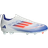 adidas Junior F50 League Laceless FG/MG - Cloud White/Solar Red/Lucid Blue