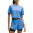 Lululemon Swiftly Crop Oversized Fit T-shirt - Pool Party