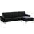 Habitat et Jardin Theo convertible Black corner Sofa 258cm 4 Seater