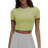 Lululemon Tight-Fit Cropped Shelf-Bra T-shirt - Sour Grape/White