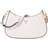 Guess 4G Logo Shoulder Bag Zip Closure Plain - White