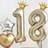 Shein 40-Inch Large Gold Crown Number Balloon