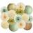 Shein 15pcs Sage Green Gold Paper Lanterns
