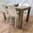 Kosy Koala Wooden Table With 4 Cream Gem Patterned Chairs Dining Set