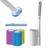 Shein Disposable Toilet Brush With 18Refills, Toilet Bowl Brush Disposable Toilet Cleaning System, Storage Caddy And 18 Toilet Brush Refill Heads For Bathroom Cleaning Bathroom Decor Fall Decor