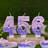 Shein Purple Glitter Mermaid Tail Number Birthday Candles 7.5cm