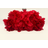 Shein Elegant Floral Petal Satin Evening Clutch Bag Double Chain - Red