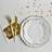 Shein 80pcs Elegant White Disposable Paper Plates