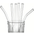 Shein Set 4 Borosilicate Transparent Glass Straws