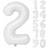 Shein 32 In Cream White Number Balloons Birthday
