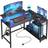 Bestier L-Shaped Gaming Desk RGB - Carbon Fiber, 820x1065x915mm