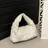 Shein Women's Clutch Bag Shiny Sequins Handbag - White