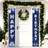 Shein 2pcs Blue Silver Birthday Polyester Curtain