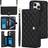GANGXUN iPhone 16 Pro Leather Wallet Case Stand