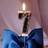 Shein Black Rhinestone Silver Crown Shaped Number Candle