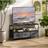Homcom Cabinet With 3 Foldable Linen Drawers Black TV Bench