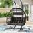 Living and Home 2 Seater Outdoor Hanging Egg Chair Black