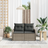 vidaXL 2-Seater Garden with Storage Cushions Grey Outdoor Sofa