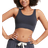 Boody Ribbed Seamfree Crop - Storm