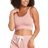 Boody Ribbed Seamfree Crop - Dusty Pink