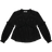 NA-KD Structured Blouse with Long Sleeves & Ruffles - Black